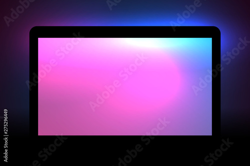 Flowing Colorful Gradient In Display Frame Design