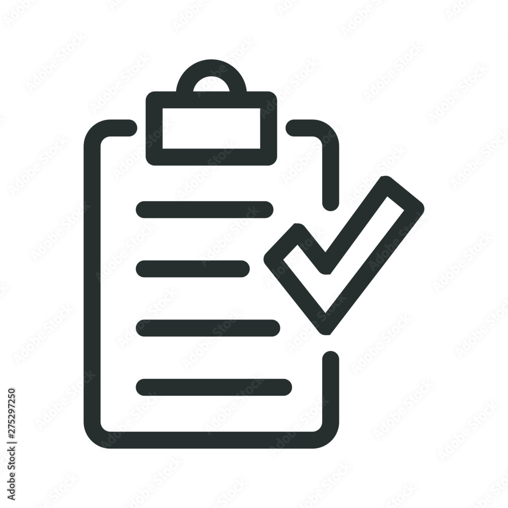 clipboard - minimal line web icon. simple vector illustration. concept for infographic, website or app. clipboard - minimal line web icon. simple vector illustration. concept for infographic, website or app.