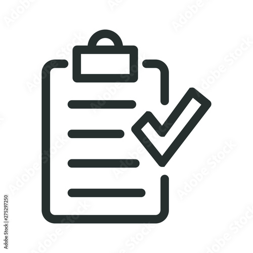clipboard - minimal line web icon. simple vector illustration. concept for infographic, website or app.