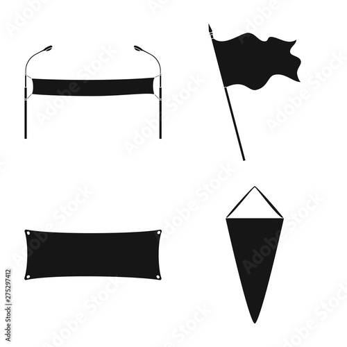 Vector illustration of material and media symbol. Collection of material and textile stock symbol for web.