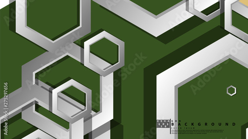 Abstract geometric background with hexagon, middle ages color composition. Vector illustration
