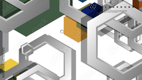 Abstract geometric background with hexagon, middle ages color composition. Vector illustration