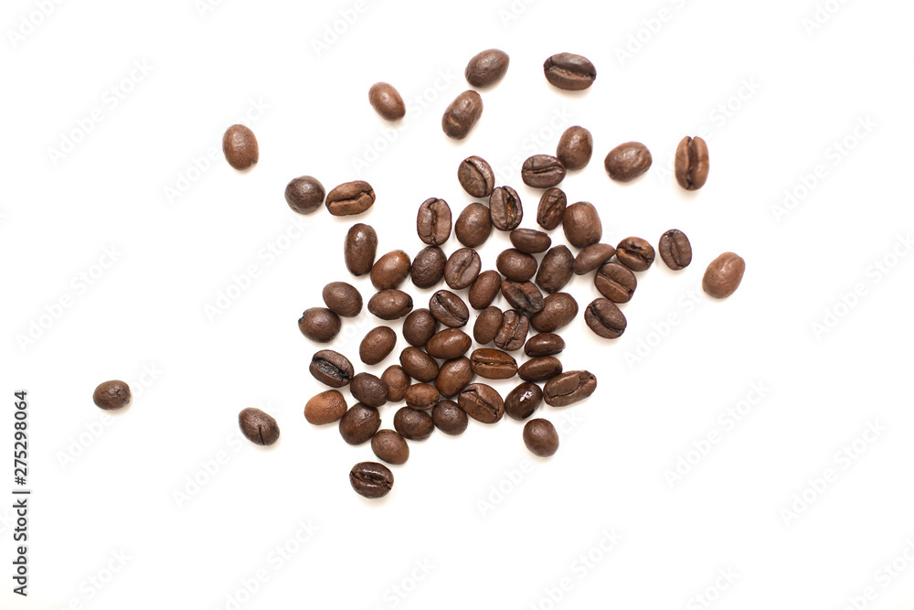 Coffee grains on white background. Isolated. Coffee grains on white background. Isolated.