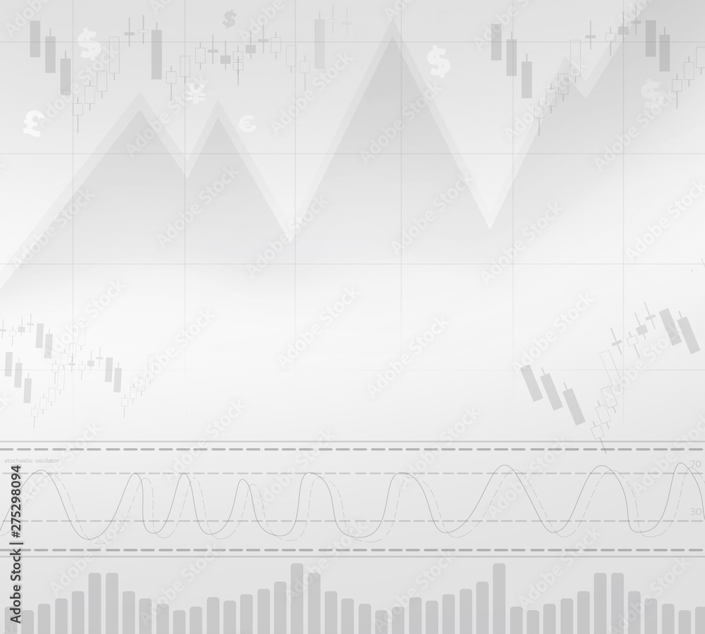 Fototapeta premium abstract background Stock market and exchange. Candle stick graph chart of stock market investment trading. 