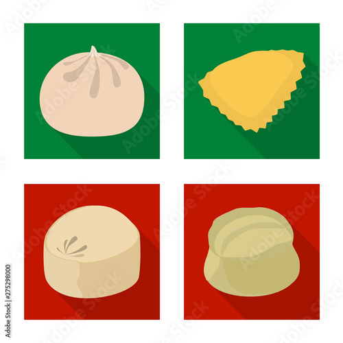 Vector illustration of products and cooking icon. Collection of products and appetizer stock symbol for web.