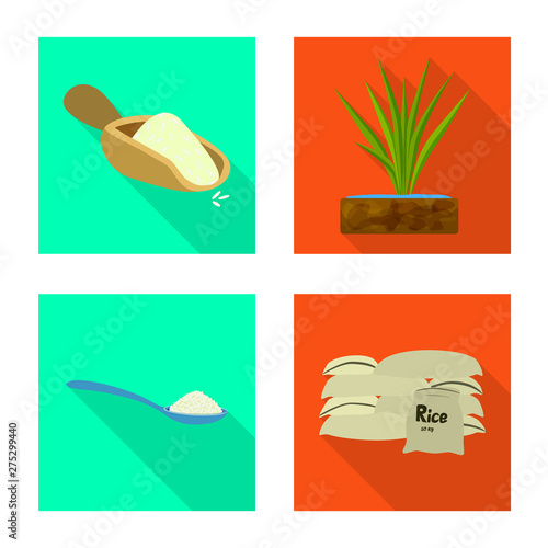 Vector design of raw and agricultural logo. Collection of raw and ecological vector icon for stock.