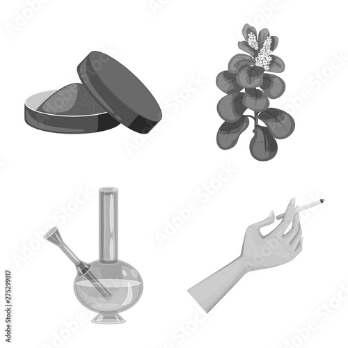Vector design of health and nicotine symbol. Set of health and statistics stock symbol for web.