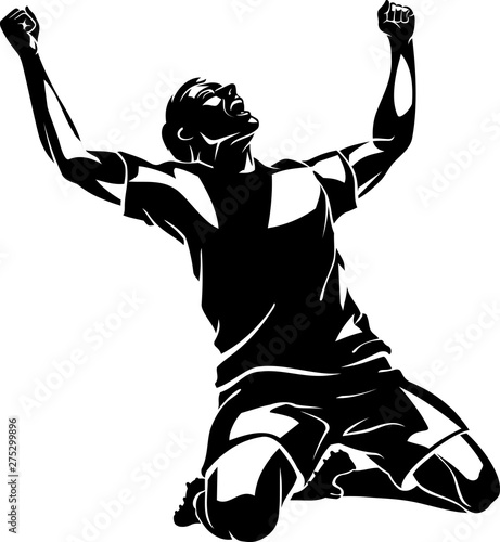 Soccer Jubilant Win Shadow