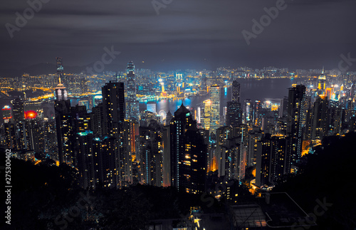 Wallpaper Mural View of Hong Kong and Victoria Harbour Torontodigital.ca