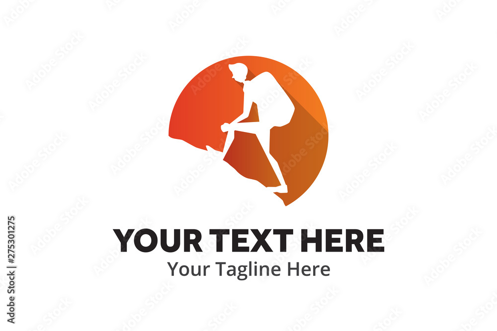 adventure climber unique simple logo creative design in flat style with color . hiker traveler creative simple logo creative design in flat style with color adventure climber unique simple logo creative design in flat style with color . hiker traveler creative simple logo creative design in flat style with color