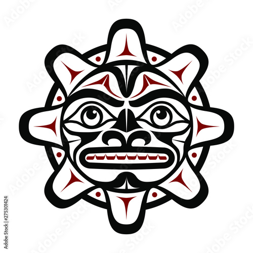 Sun in Haida Art Style