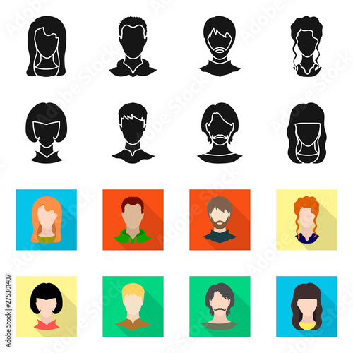 Vector design of professional and photo logo. Collection of professional and profile stock symbol for web.