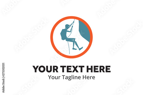 Free Download adventure climber unique simple logo creative design in flat style with color . hiker traveler creative simple logo creative design in flat style with color - GFXLoad