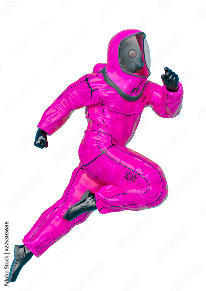 bio hazard man very fast running in a white background bio hazard man very fast running in a white background