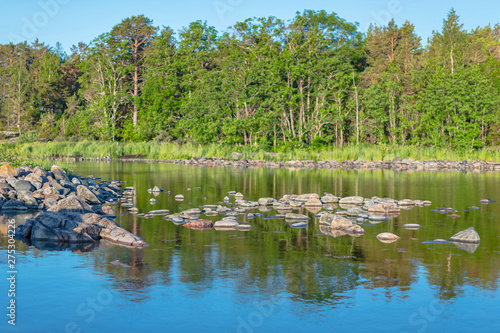 Baltic sea shoreline during...