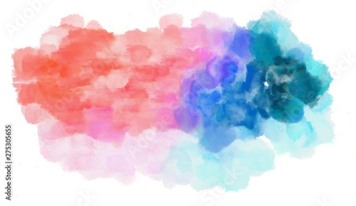 steel blue, light gray and salmon watercolor graphic background illustration