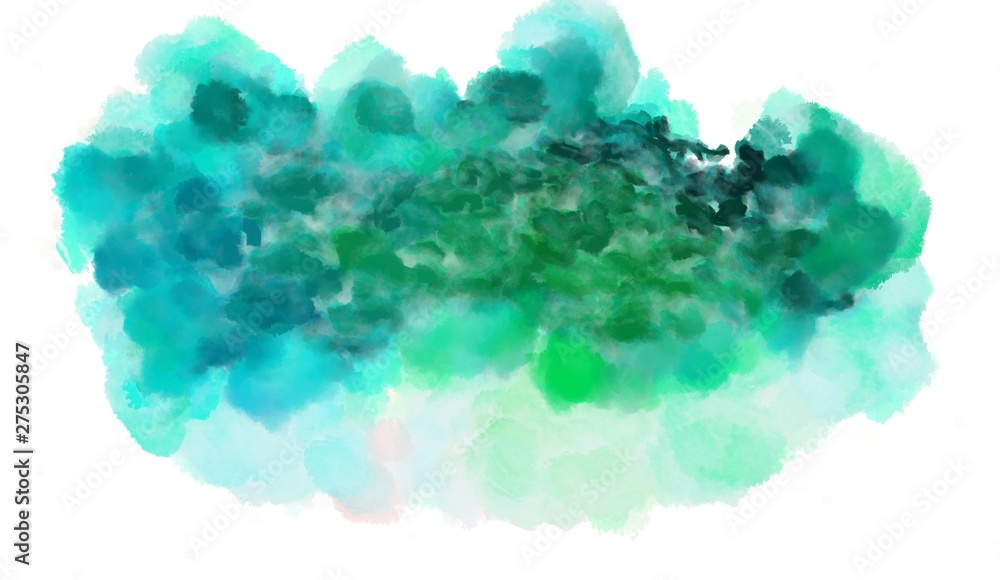 light sea green, pale turquoise and aqua marine watercolor graphic background illustration. painting can be used as graphic element or texture