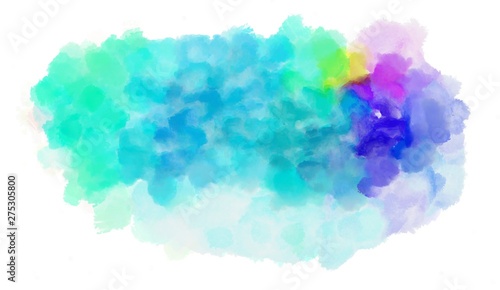 watercolor medium turquoise, lavender and slate blue color graphic background illustration painting