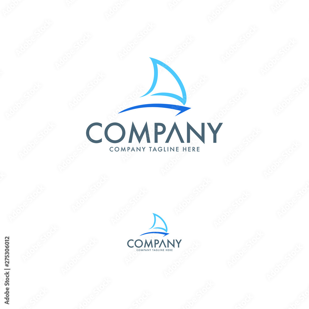 Modern Yachting Logo Design Template