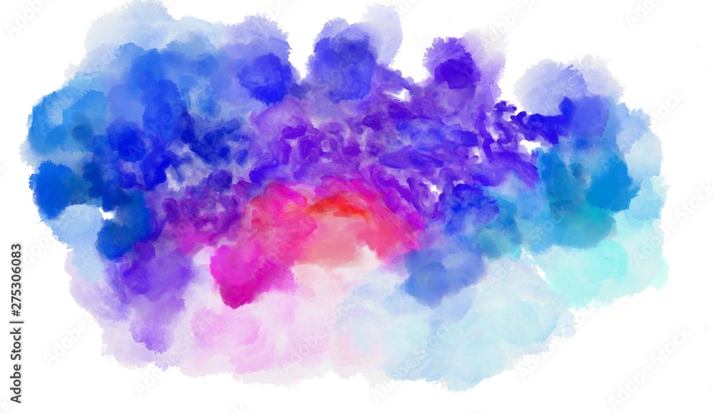 watercolor background. painting with lavender blue, royal blue and dark orchid colors