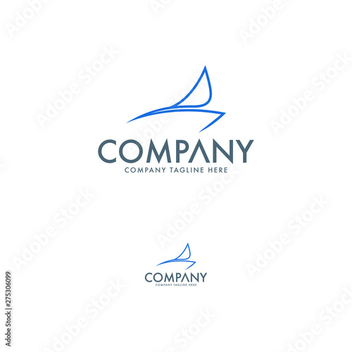 Modern Yachting Logo Design Template