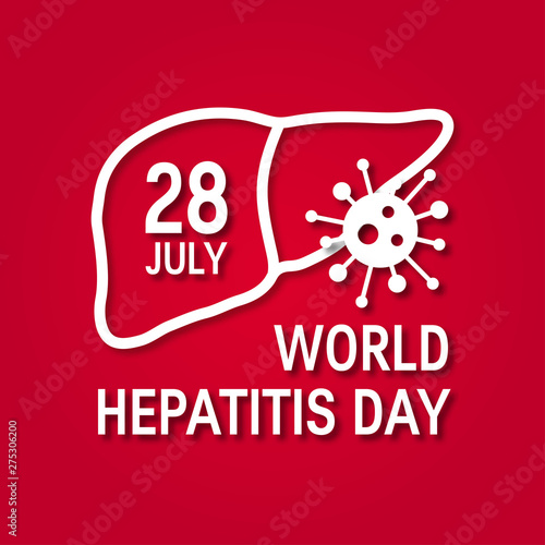 World hepatitis day concept in flat style
