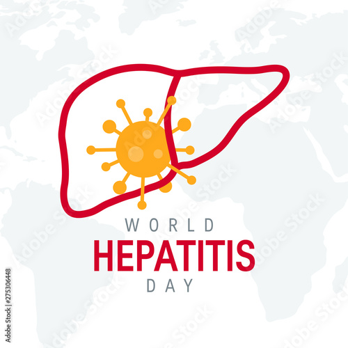 World hepatitis day concept in flat style