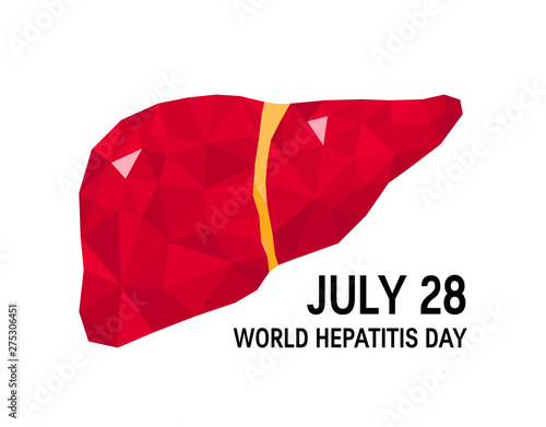 World hepatitis day concept in flat style