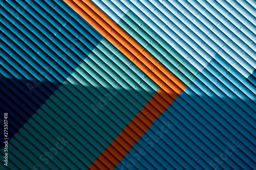 Colorful Abstract Geometric Background. Art and Architecture. Light and Shadow. Lines and Patterns.