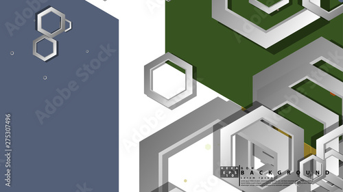 Abstract geometric background with hexagon, middle ages color composition. Vector illustration