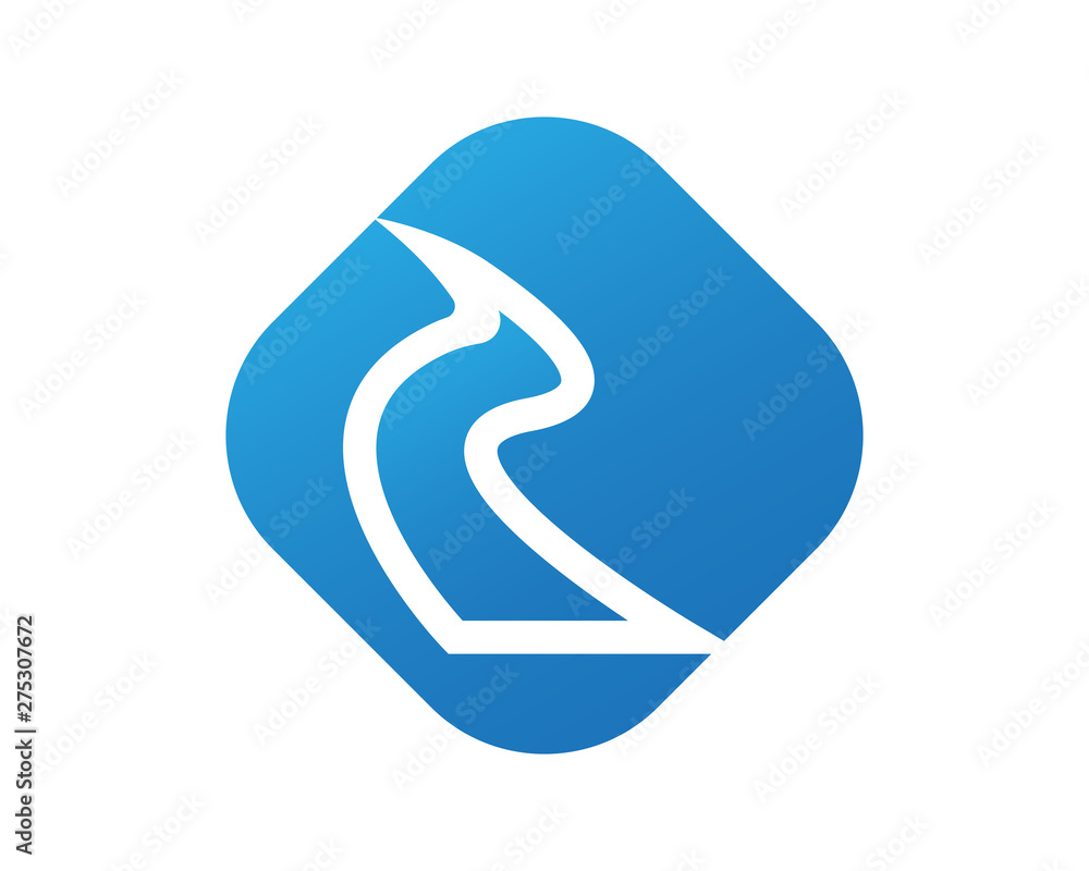 R Letter River Logo Template vector icon illustration design R Letter River Logo Template vector icon illustration design