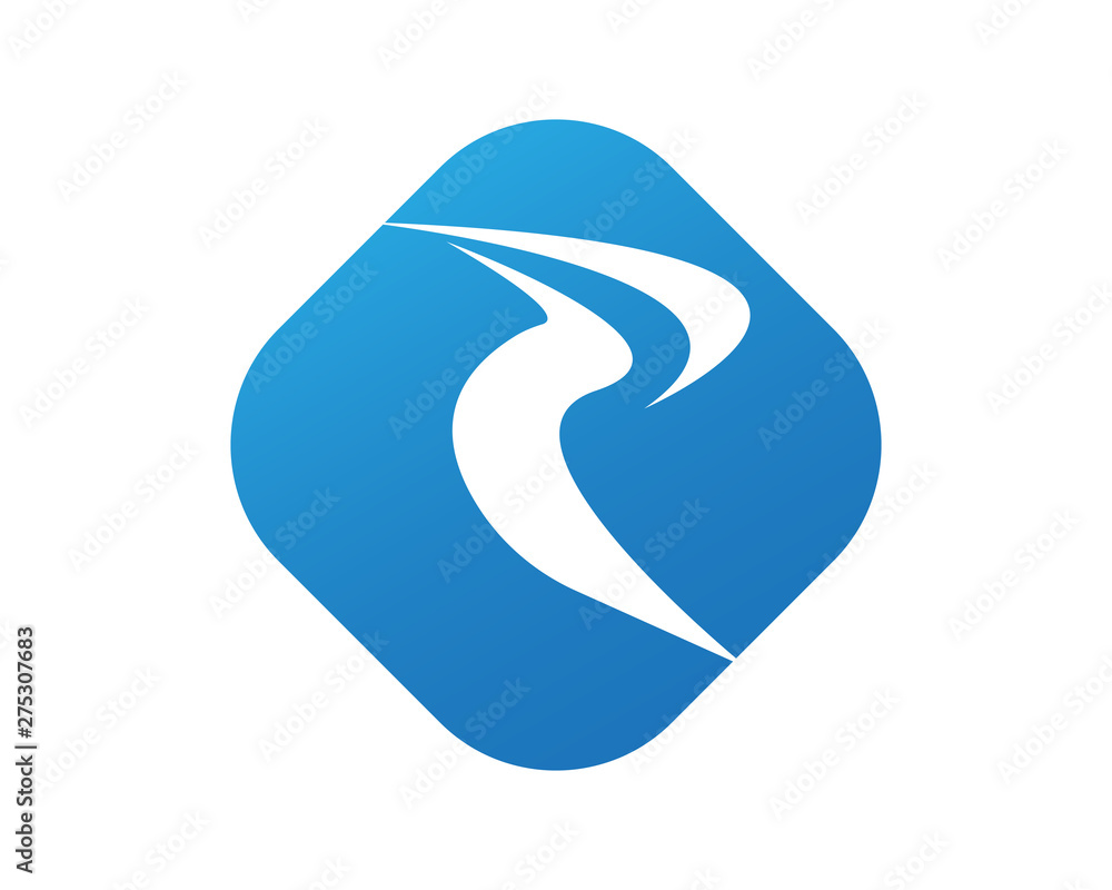 R Letter River Logo Template vector icon illustration design R Letter River Logo Template vector icon illustration design