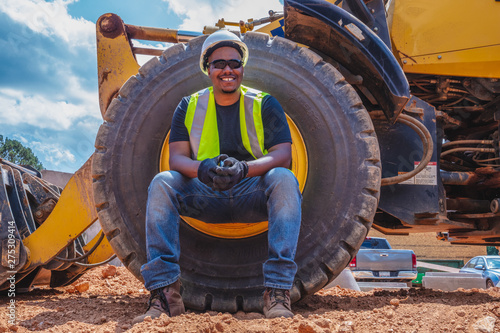 Portrait of diverse construction worker