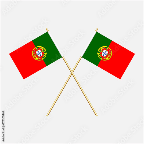 Portugal; Portugal  Flags. Vector illustration.