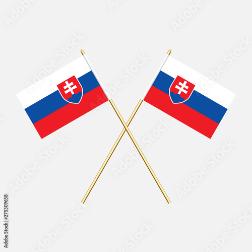 Fotografie Slovenska; Slovenska  Flags. Vector illustration.