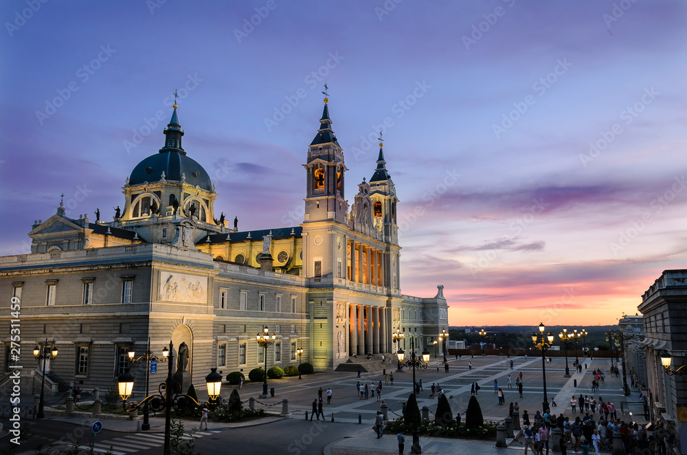 Almudena Cathedral in the city of Madrid