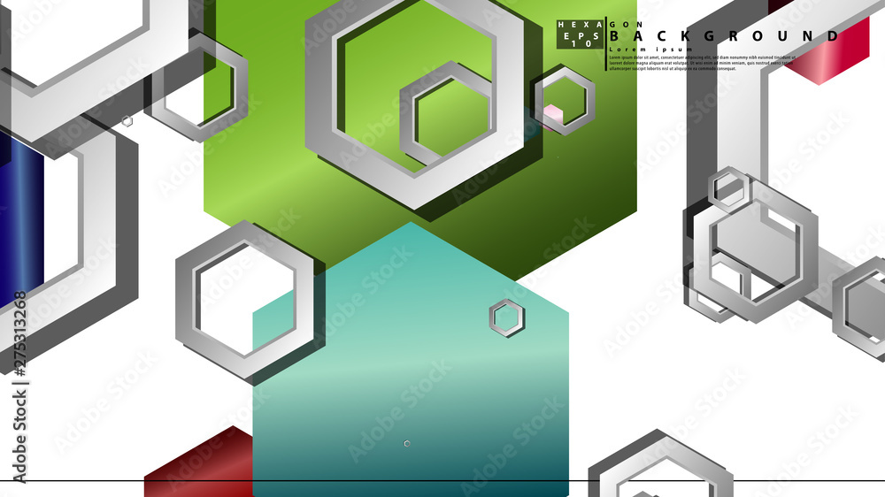 Abstract geometric background with hexagon jewels color compositions. Vector illustration Abstract geometric background with hexagon jewels color compositions. Vector illustration