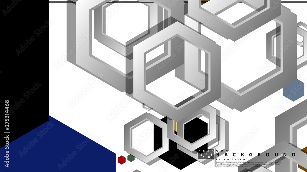 Abstract geometric background with hexagon, middle ages color composition. Vector illustration Abstract geometric background with hexagon, middle ages color composition. Vector illustration