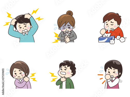 体調不良の人々