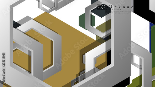 Abstract geometric background with hexagon, middle ages color composition. Vector illustration