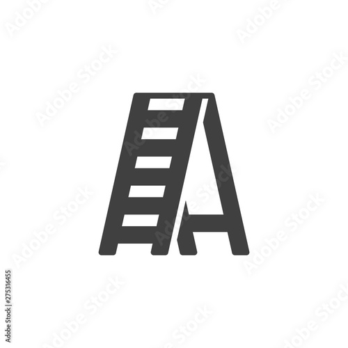 Folding ladder vector icon. filled flat sign for mobile concept and web design. Construction stepladder glyph icon. Symbol, logo illustration. Vector graphics