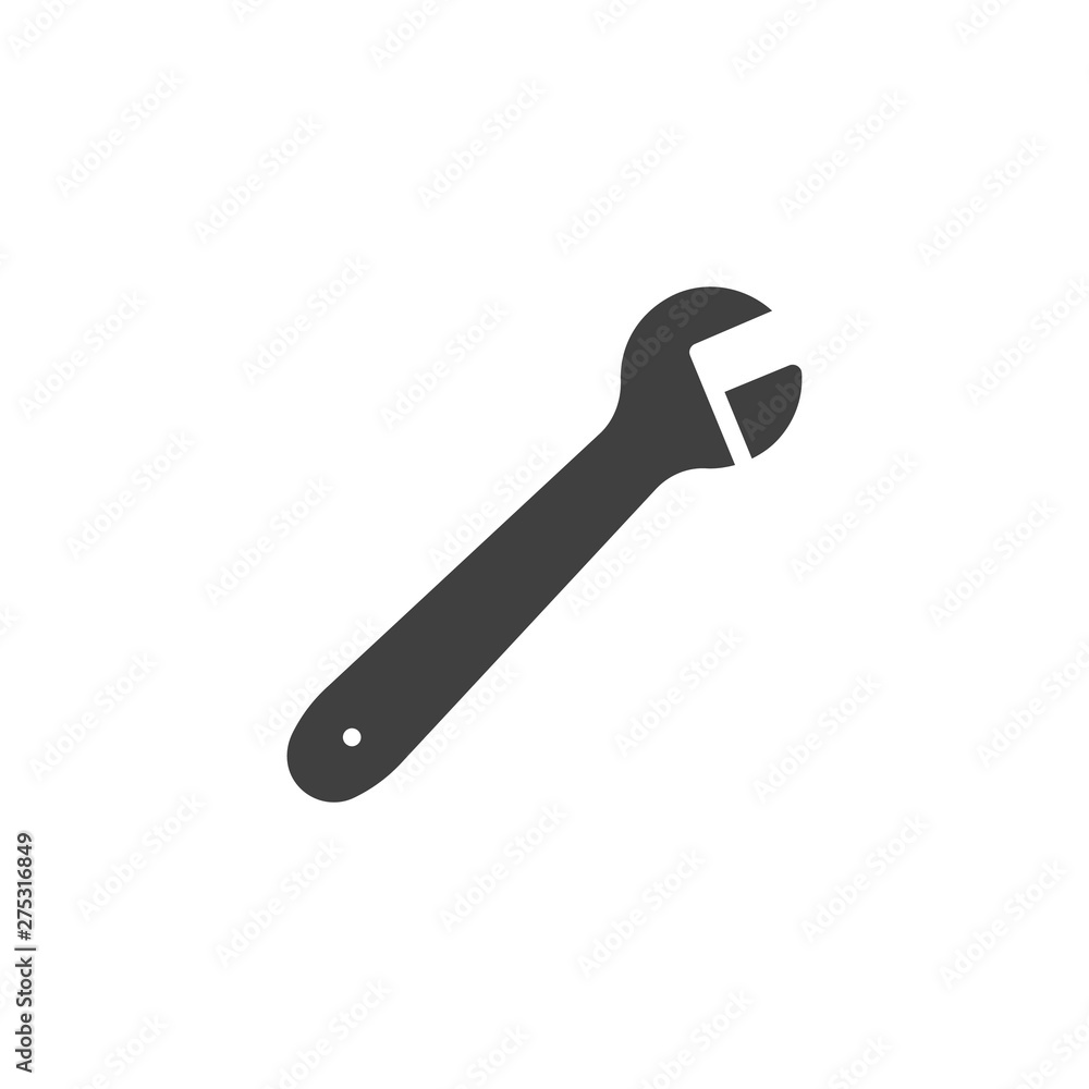 Adjustable wrench vector icon. filled flat sign for mobile concept and web design. Spanner glyph icon. Symbol, logo illustration. Vector graphics Adjustable wrench vector icon. filled flat sign for mobile concept and web design. Spanner glyph icon. Symbol, logo illustration. Vector graphics