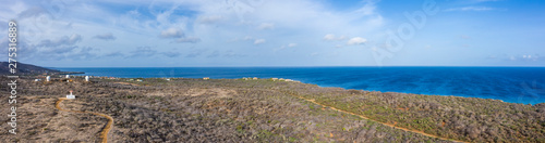 Aerial view over Watamula on the western side of Curaçao/Caribbean /Dutch Antilles
