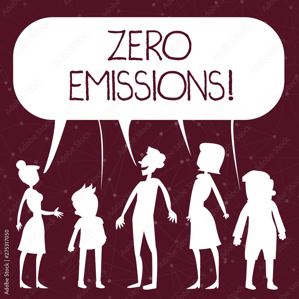Handwriting text writing Zero Emissions. Conceptual photo emits no waste products that pollute the environment Silhouette Figure of People Talking and Sharing One Colorful Speech Bubble Handwriting text writing Zero Emissions. Conceptual photo emits no waste products that pollute the environment Silhouette Figure of People Talking and Sharing One Colorful Speech Bubble