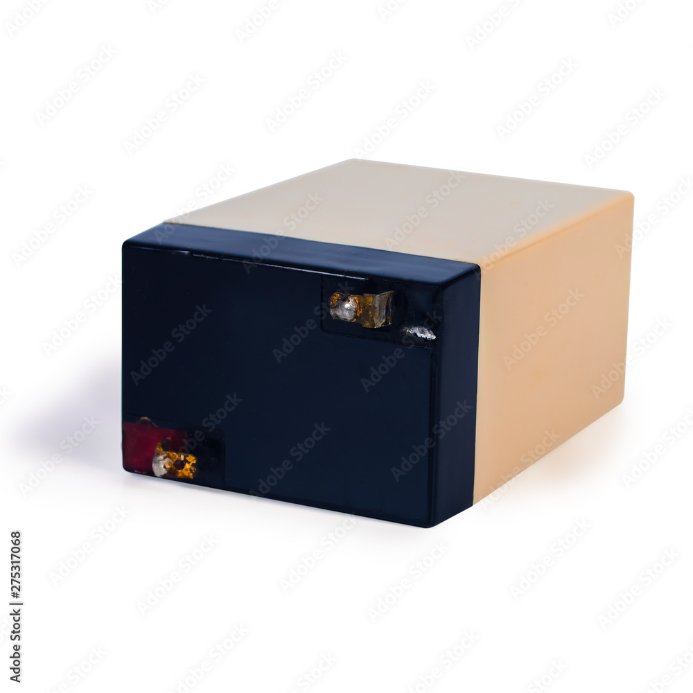 Dry battery for a ups computer on a white background. Dry battery for a ups computer on a white background.