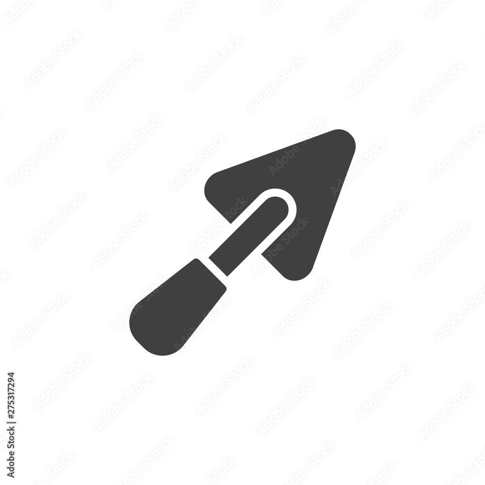 Trowel vector icon. filled flat sign for mobile concept and web design. Construction tool glyph icon. Symbol, logo illustration. Vector graphics Trowel vector icon. filled flat sign for mobile concept and web design. Construction tool glyph icon. Symbol, logo illustration. Vector graphics