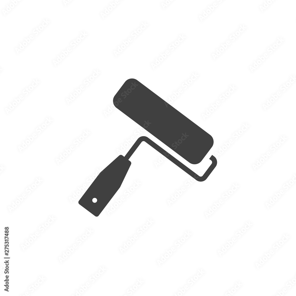 Paint roller vector icon. filled flat sign for mobile concept and web design. Home repair tool glyph icon. Symbol, logo illustration. Vector graphics