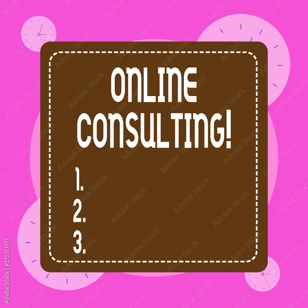 Conceptual hand writing showing Online Consulting. Concept meaning get information or advice from a demonstrating through internet Conceptual hand writing showing Online Consulting. Concept meaning get information or advice from a demonstrating through internet