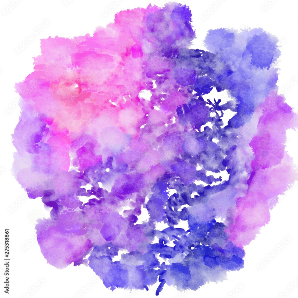 Fototapeta premium circular watercolour painting. light pastel purple, plum and slate blue colors