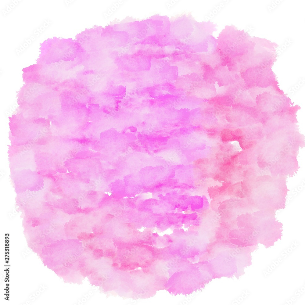 pastel pink, plum and violet watercolor graphic background illustration. circular painting can be used as graphic element or texture